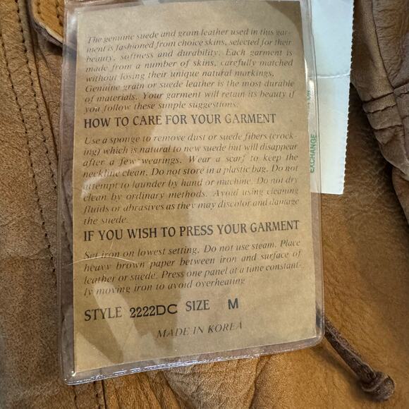 Vintage 80s G-III Global Identity Men’s Leather Field Jacket Brown Size M NWT - Picture 8 of 9